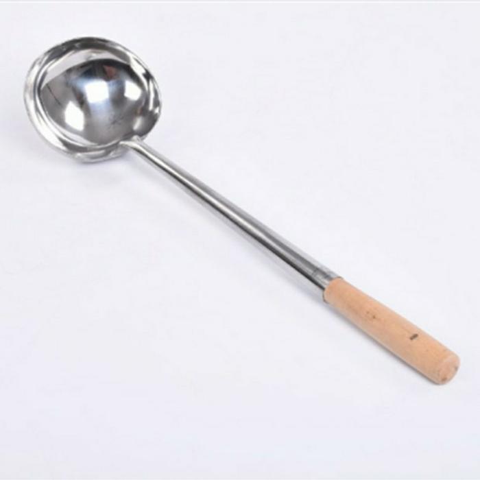 Irus Stainless Gagang Kayu Panjang 53Cm / Irus Tebal / Irus Jumbo