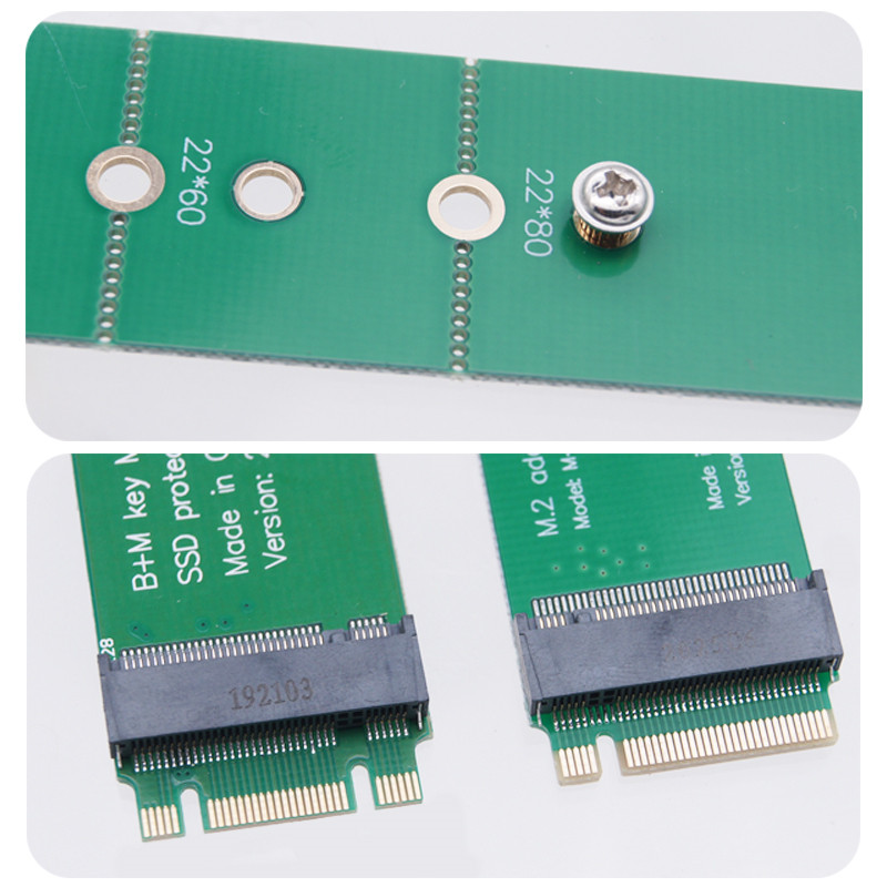 M.2 NGFF NVME AHCI Male To Female SSD Hard Disk Interface Test Protection Card B+M key Slot