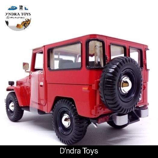 Miniatur Diecast Mobil Jeep Hardtop Toyota Land Cruiser Fj40 Merah Berkualitas