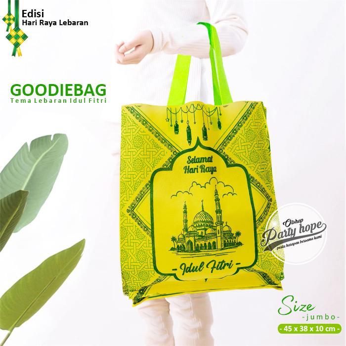 Goodie Bag Idul Fitri Jumbo / Tas Souvenir Lebaran / Kantong Parcel Sembako Tebal Kuat / Tas Ramadan