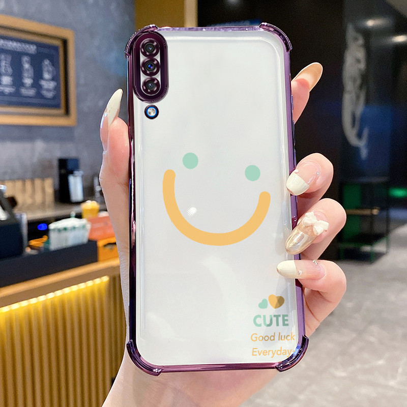 Casing Hp untuk Samsung A50 A50s A30s Case Casing Garis kematian senyum tas emoji pola Cesing HP Kes