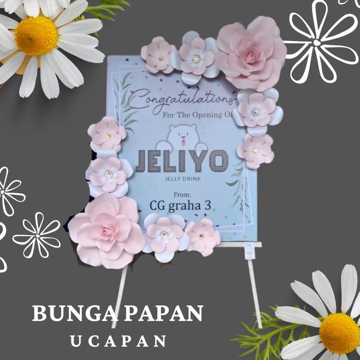 Promo Bunga Papan Kertas/Paper Flower Board/Bunga Kertas/Bunga Papan Selamat Terlaris