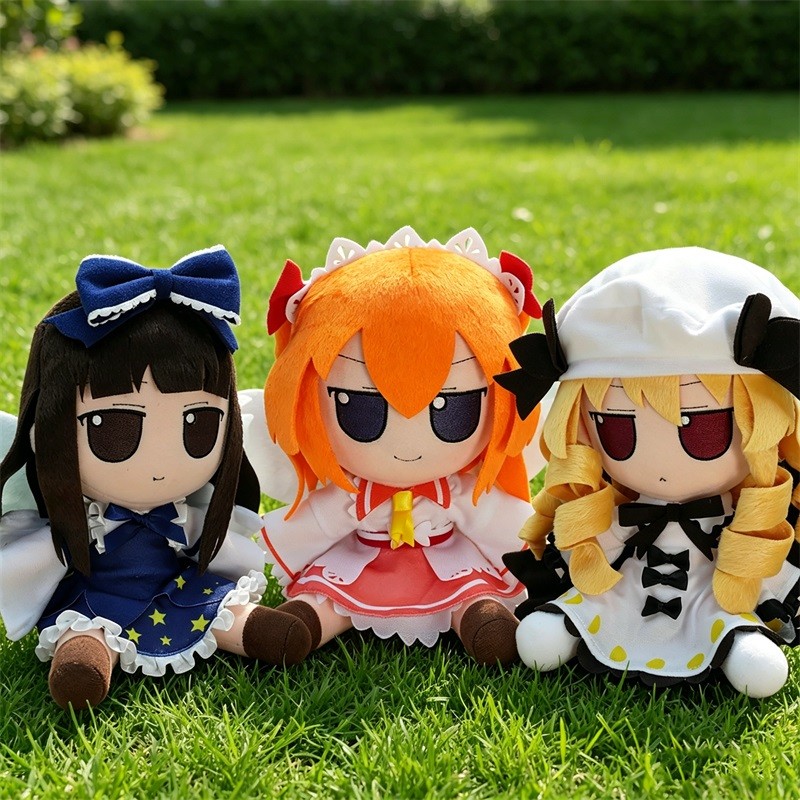 20cm Touhou Sangetsusei Plush Toys Cute Soft Stuffed Animal Fumo Cosplay Sunny Milk Luna Child Star
