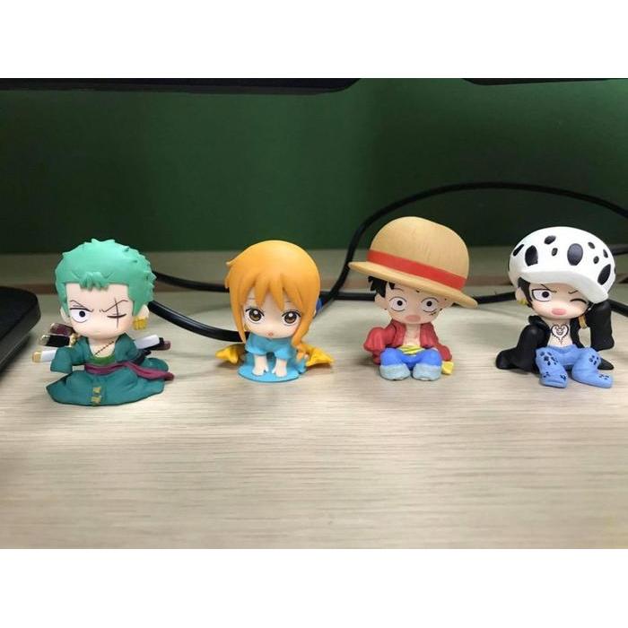 ACTION FIGURE ONE PIECE LUFFY ZORO NAMI LAW BABY CHILD CHIBI SET 4 PCS