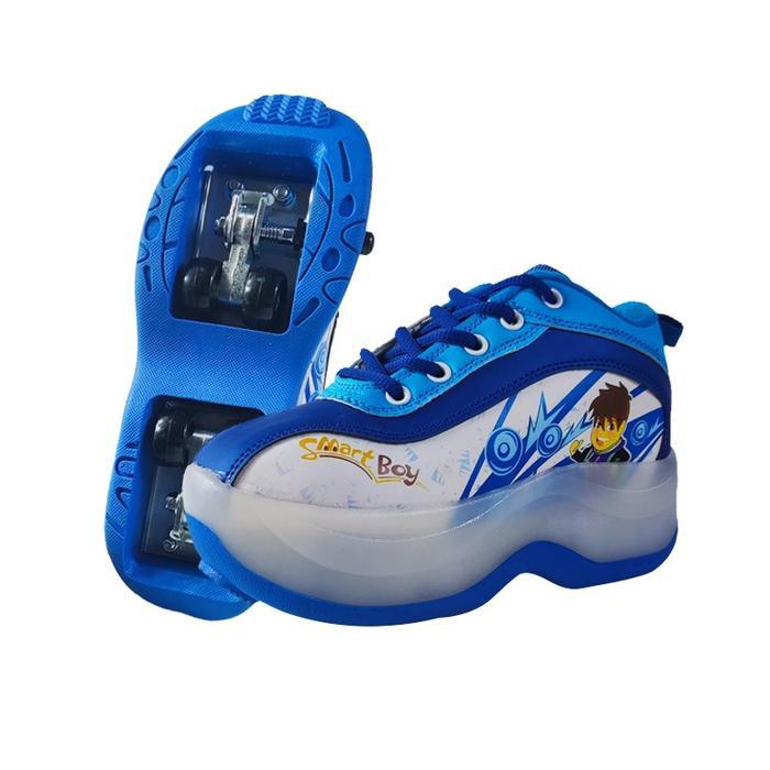 Sepatu Roda Lipat Led - Nyala, Breathable, Nyaman Sepatu Roda Anak Perempuan4 Roda Led Terlaris