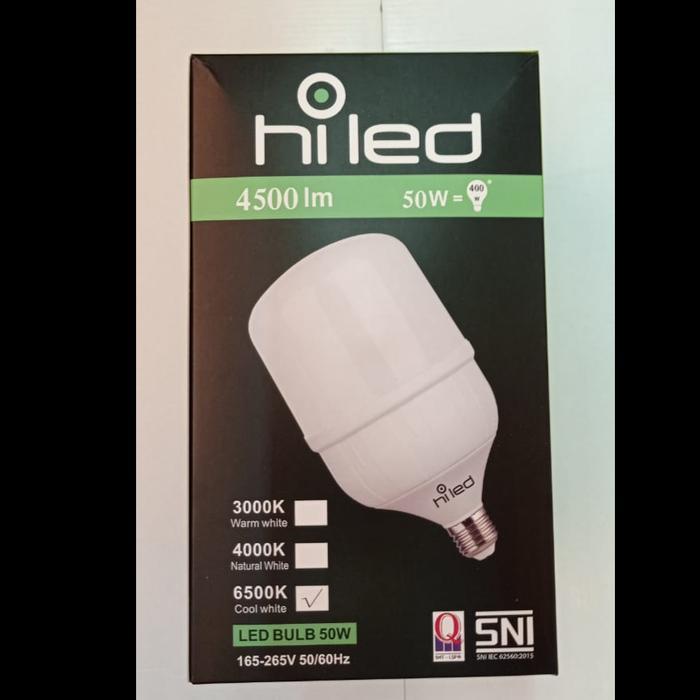 HILED / Lampu Bohlam LED / Putih 50 Watt / Hemat Listrik / T7