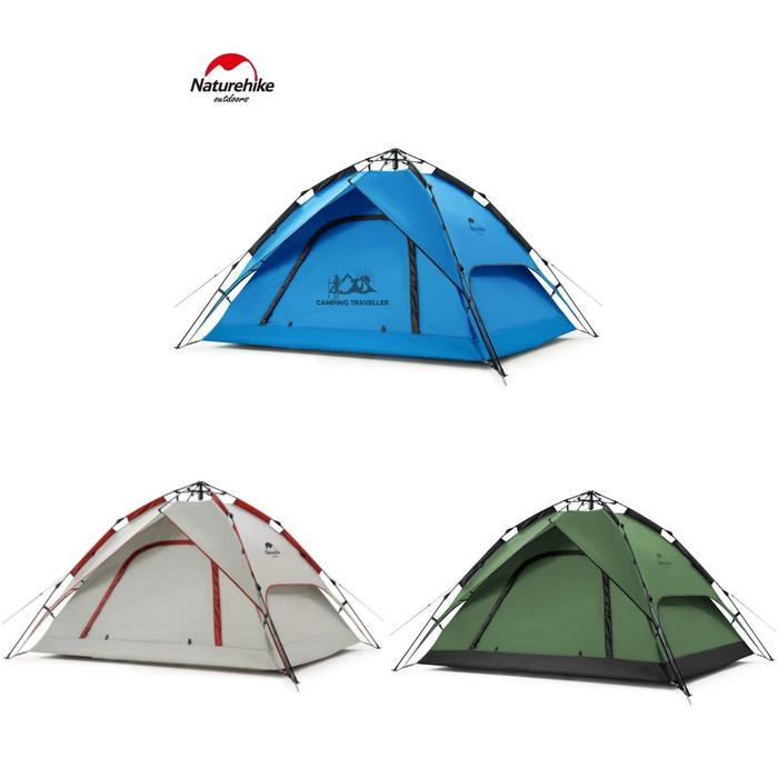 Automatic Tent Naturehike 3-4P Nh21Zp008 Tenda Camping