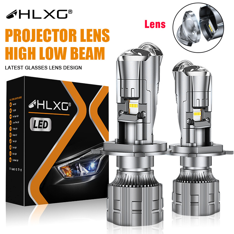 H4 LED Mini Projector Lens 160W 80000LM Hyperboloid Matrix Bi LED