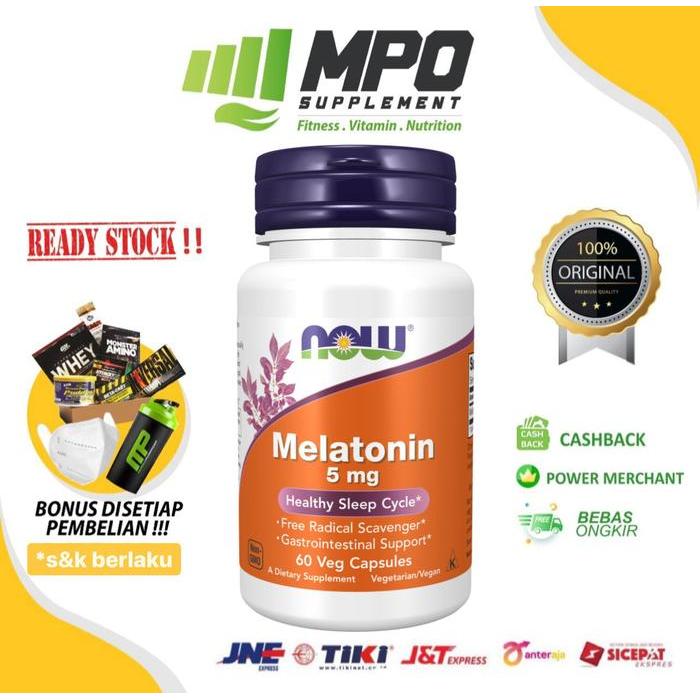 NOW Melatonin 5 mg (60 caps) ORIGINAL SEGEL