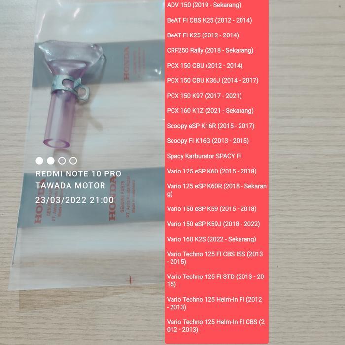 TUBE DRAIN BOX FILTER UDARA VARIO 110 ESP VARIO 125 150 160 OK.