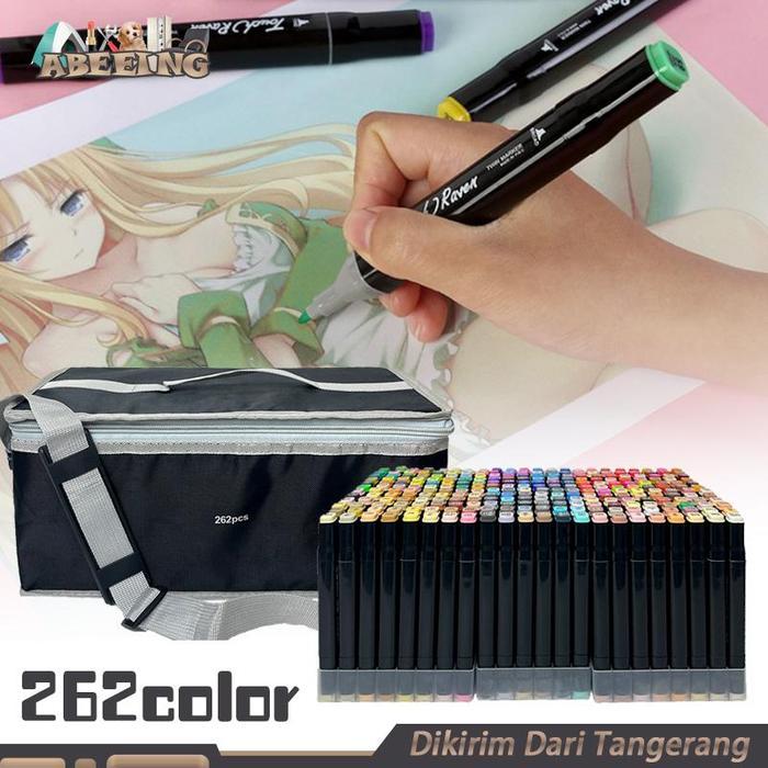 Marker Spidol 262 Colors Twin Markers Complete Set Lengkap