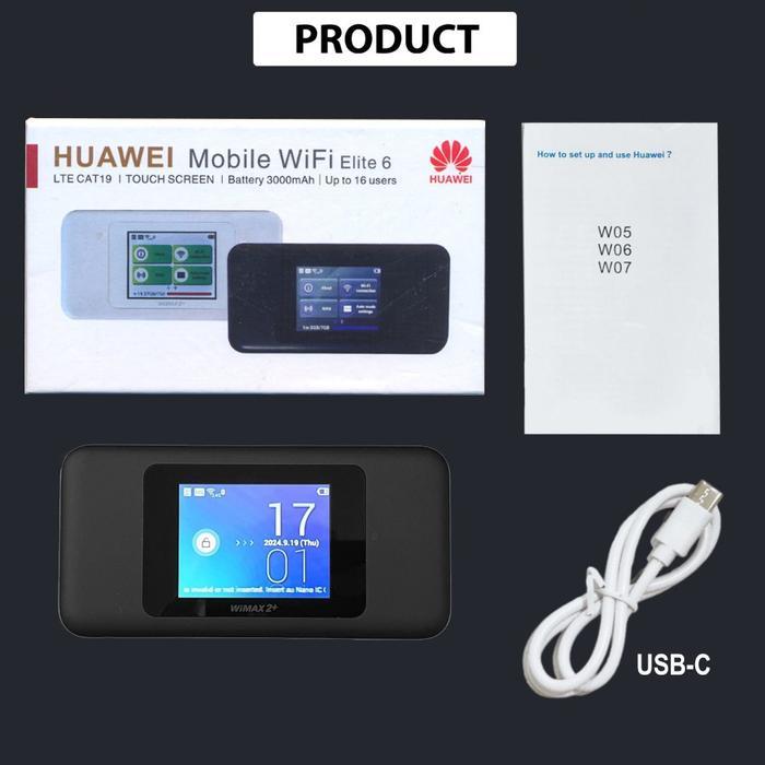 Huawei Elite 6 Mifi 4G Modem Wifi Mobile Portable Cat19 W06 Wimax 2 Original