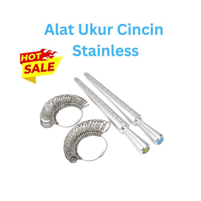 Alat Ukur Cincin Aluminium / Stik Ukur Cincin Kuningan / Tsk Ring Size Alat Pengukur Ukuran Lingkar