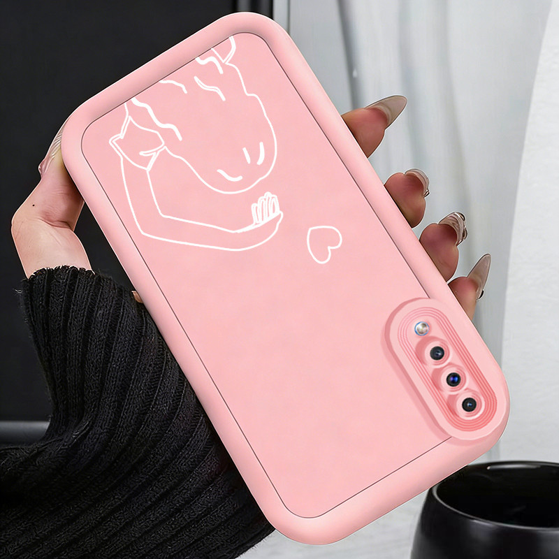 Casing Hp untuk Samsung Galaxy A50 A50s A30s Case Cocok untuk couple Memberi hati Kasing silikon Ces