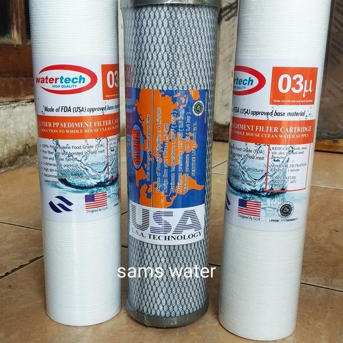 Filter Air Sumur / Pdam 3 Tabung 10" Nanotec Bening