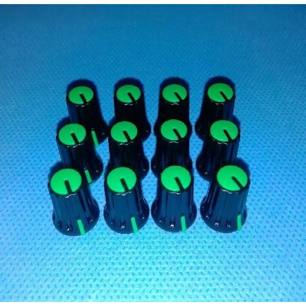 TERMURAH KNOP POTENSIO SETENGAH LINGKARAN. HIJAU 16X11.9X8.4MM PROMO