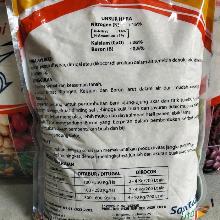 Josjismatt_ Pupuk Ks Pak Tani Kemasan 1Kg - Kalsium Nitrat Plus Boron