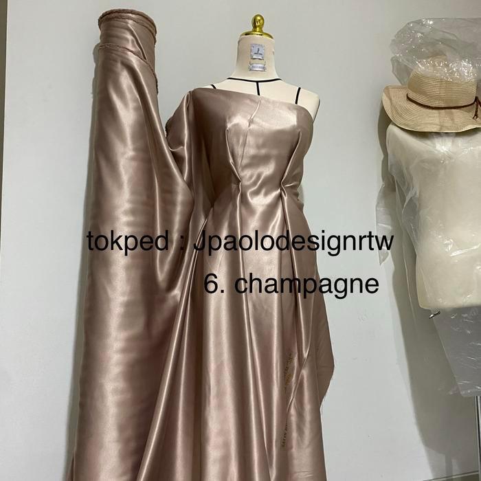 Kain Satin Bridal Duchess Coklat / Nude Jilbab