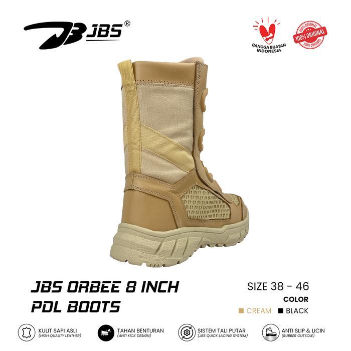 JBS Orbee 8 inch Cream Tactical Sepatu Pdl Tali Putar