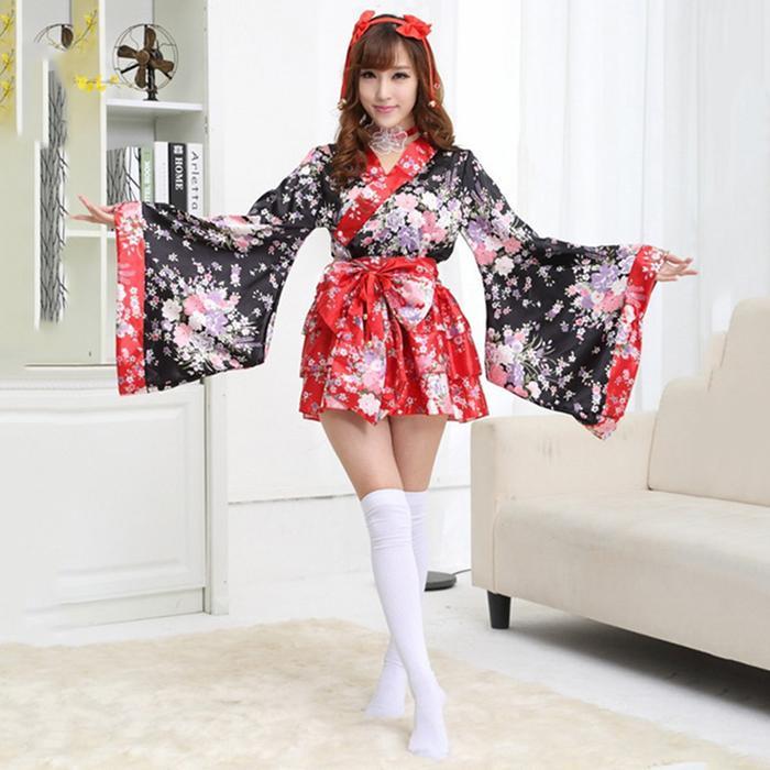 JX3X5K Kimono Lingerie Bikini Baju Tidur Wanita Halus Motif Bunga Super Bahan Satin Size M L XL Term