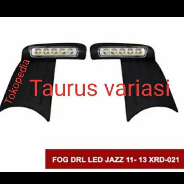 Lampu Drl Led Bumper Depan Mobil Honda Jazz New Ge8 Tahun 2011,2012,2013 Nyala Led Putih