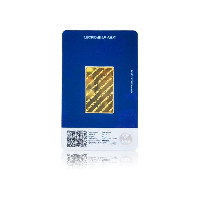 Promo Emas Ubs 10 Gram Logam Mulia - Garansi Uang Kembali Include Sertifikat Terlaris