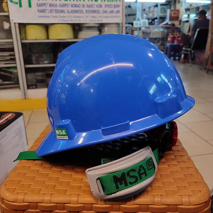 Helm Safety / Proyek MSA (Lokal) Biru + Fastrack Putar + Tali Dagu