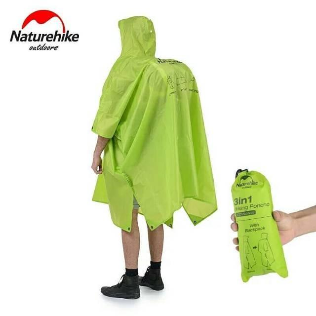 Jas Hujan Naturehike Nh17D002-M / Nh17D003-M 210T/20D Poncho Jas Hujan Multifungsi