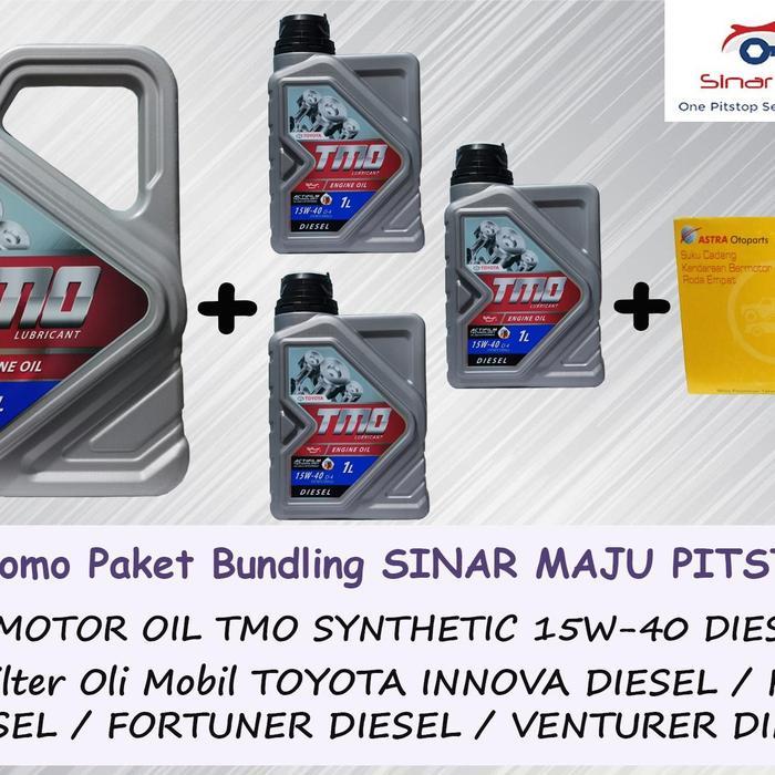 Toyota Paket Oli TMO DIESEL 15W-40 Synthetic 7 Liter & Filter Oli Mobil TOYOTA INNOVA DIESEL