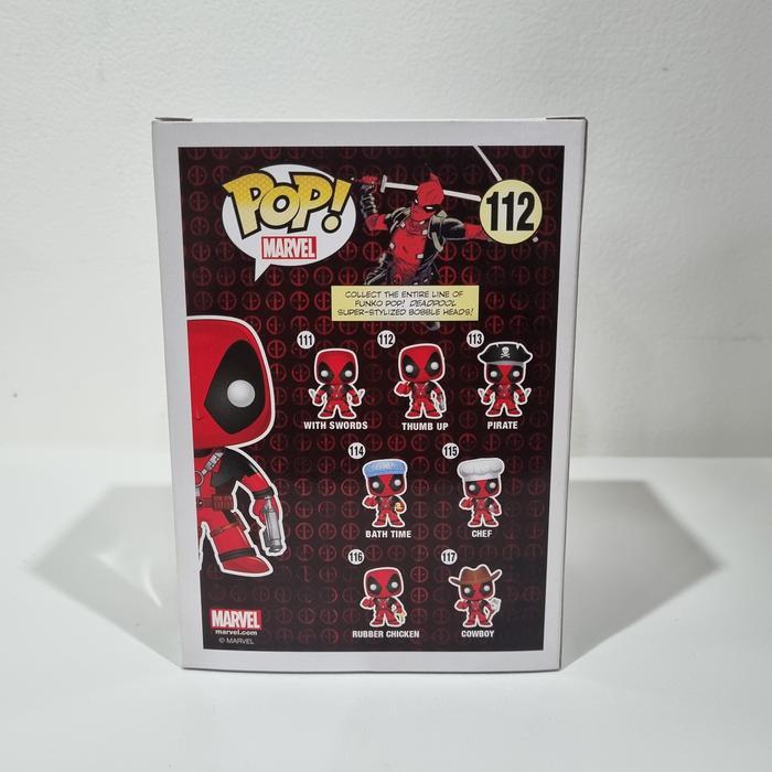HOT SALE FUNKO POP MARVEL - DEADPOOL THUMB UP - SDCC 2016 #112 TERMURAH