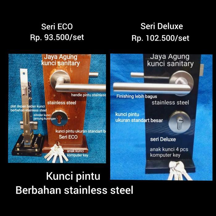 Handle Kunci Pintu Rumah Bulat Lurus +kunci