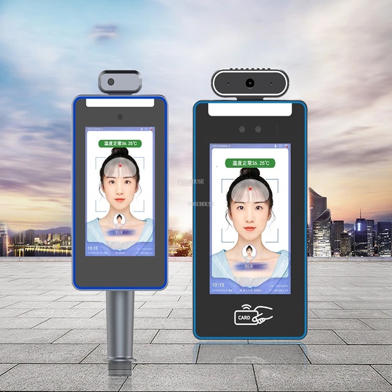 Thermometer Home Office Face Recognition Access Control System Modern Smart Face Recognition Device