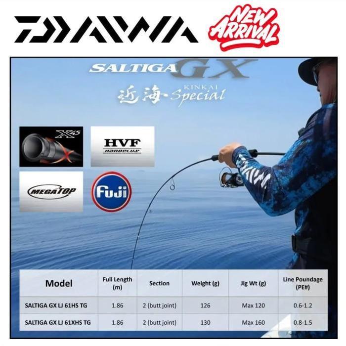(PROMO) DAIWA 2024 SALTIGA GX LJ LIGHT JIGGING KINKAI SPECIAL RODS JORAN PANCING