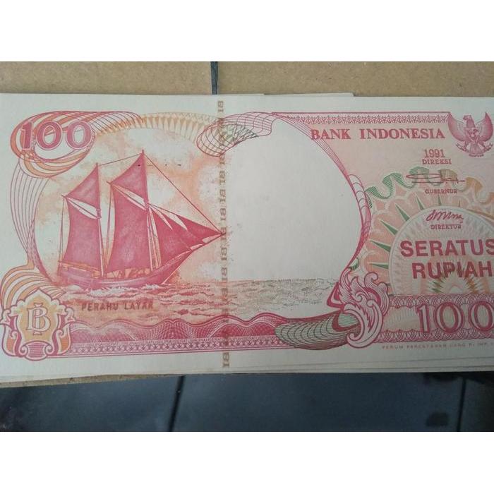 Promo Uang Kertas 100 Rupiah Perahu Layar Tahun 1991 Unc Terlaris