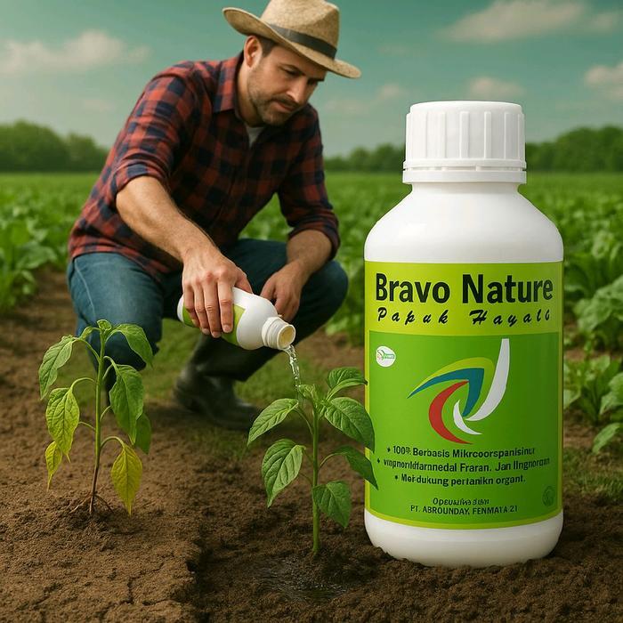 Bravo Nature Pupuk Hayati Cair Berbasis Mikroba 100% Original AIP 21 Untuk Pertanian Modern yang