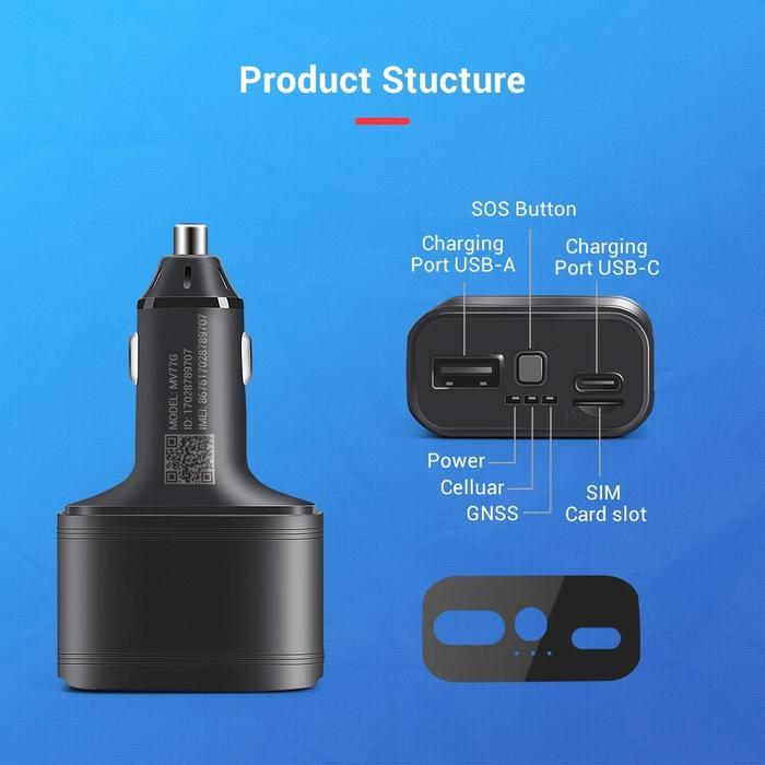 Premium Gps Pelacak Mobil & Truk Bentuk Charger Usb Lighter Bisa Sadap Suara Original