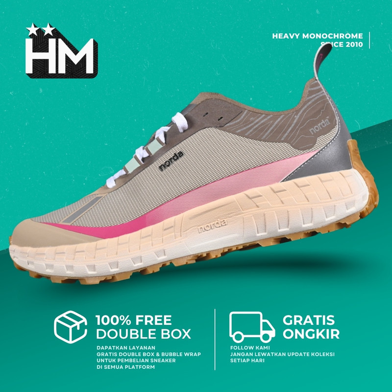 Norda 001 Trail Running Shoes Sage Green Magenta (Size 36-45)