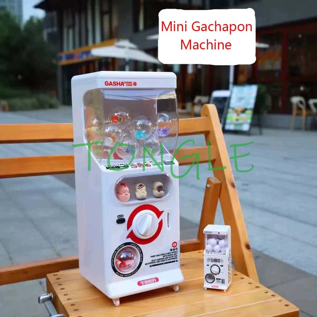 Mini Gachapon Machine Arcade Gum Capsule Toy Candy Vending Machine Sliding Door Gachapon Machine