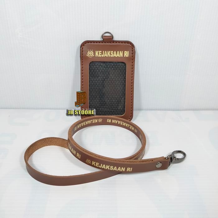 Ready Tempat Id Card Kejaksaan Kulit / Id Card Holder Kejaksaan Gantung / Name Tag Kejaksaan Tali