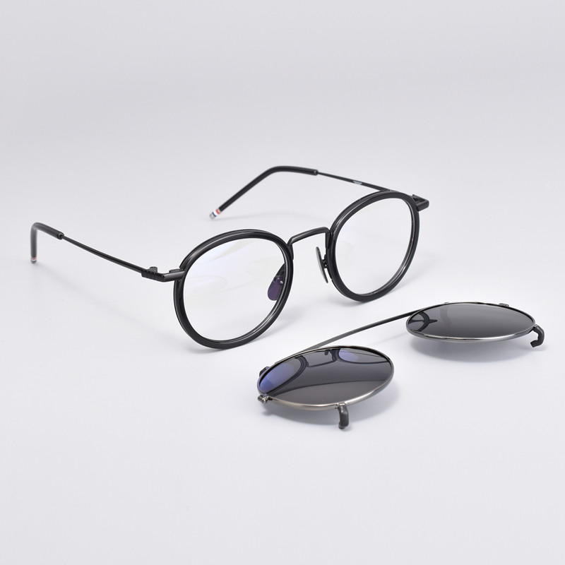 THOM Anti blue light Roud Women Men Eyeglasses Clip on sunglasses Frame Optical Glasses TB710