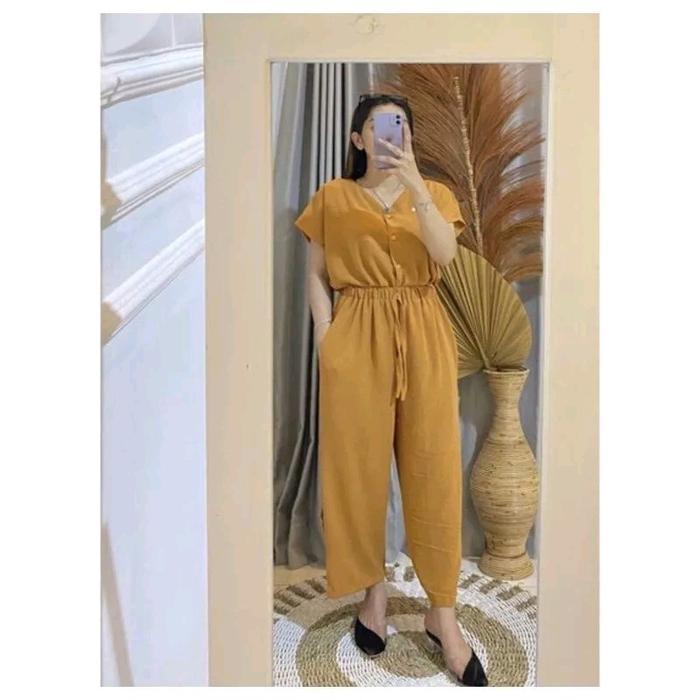 Premium One Set Andin Pendek 2 Bahan Cringkle/Setelan Tania Cringkle Baju Crinkle Kulot Panjang