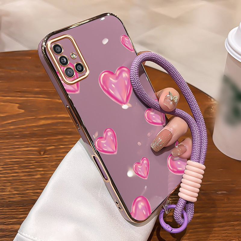 Casing Untuk Samsung Galaxy A71 Case Casing pola Cinta Bersinar Kasing HP Kesing mewah Silikon Softc