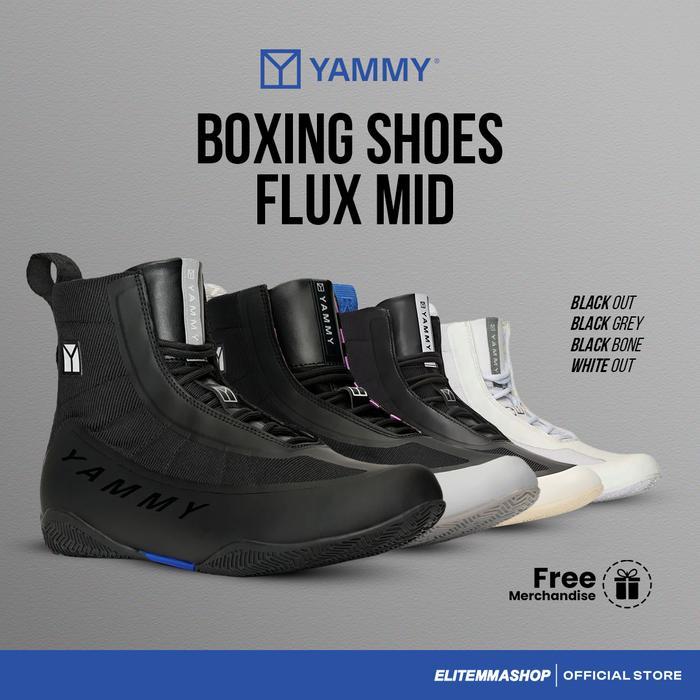 YAMMY Flux Mid Boxing Boots Sepatu Tinju Boxing Shoes, Sepatu Boxing.