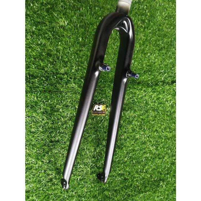 SIAPKIRIM Fork rigid 700c carbon alloy ringan Oversize U brake Pivot V Brake READY STOCK