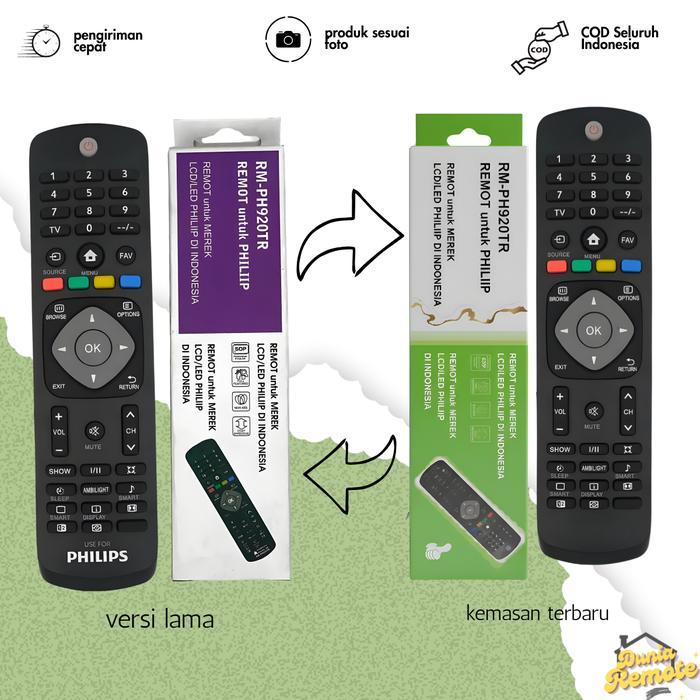 Remot Remote TV pengganti khusus Philip SMART TV LCD LED MULTI UNIVERSAL 920tr Series