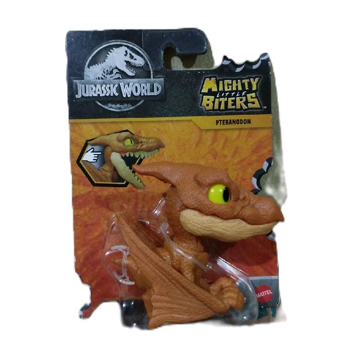HOT SALE MATTEL JURASSIC WORLD MIGHTY LITTLE BITERS PTERANODON FIGURIN DINOSAURUS MAINAN ANAK