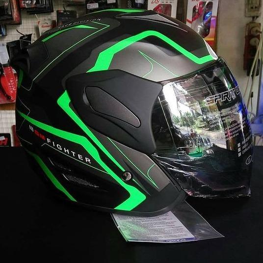 Helm Gm Fighter Gv2 Hijau Doff