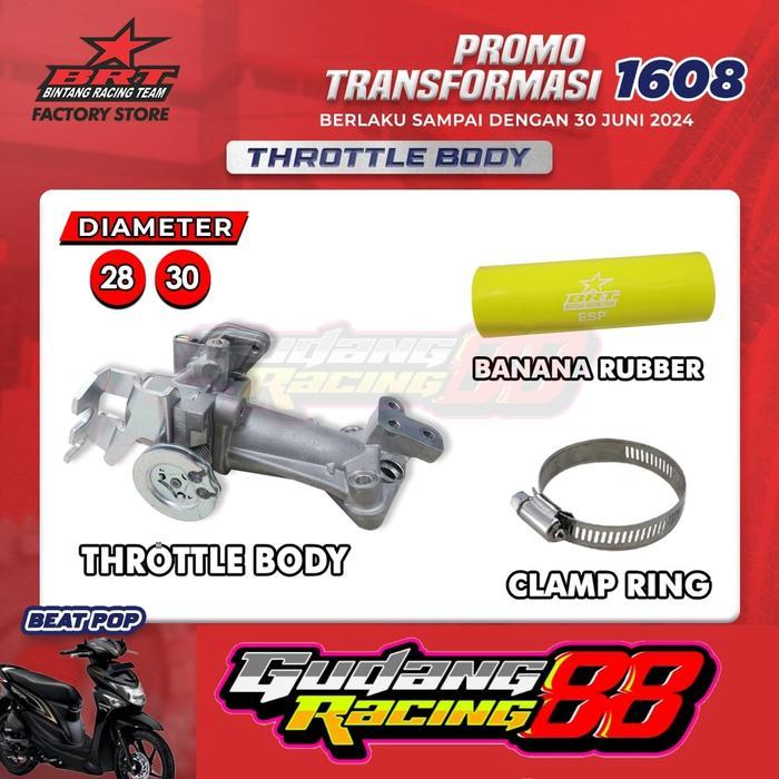 THROTTLE BODY INTAKE MANIFOLD BRT VELOCITY BANANA BRT TB BEAT FI SCOOPY FI SPACY FI BEAT POP BEAT