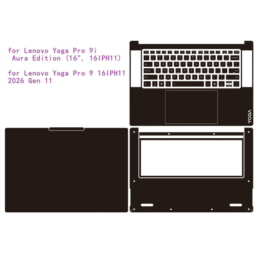 Pre CUT Laptop Skin Vinyl Sticker for Lenovo Yoga Pro 7 15IPH11 2026 / Yoga Pro 7i Aura Edition Yoga