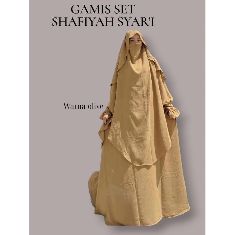 Promo New Launching Gamis Set Shafiyah SyarI Gamis Cringkel Plow Sutra Premium Terlaris